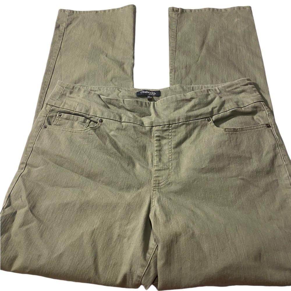 Chadwick’s of Boston Pull on Jeans Green 18 Tall